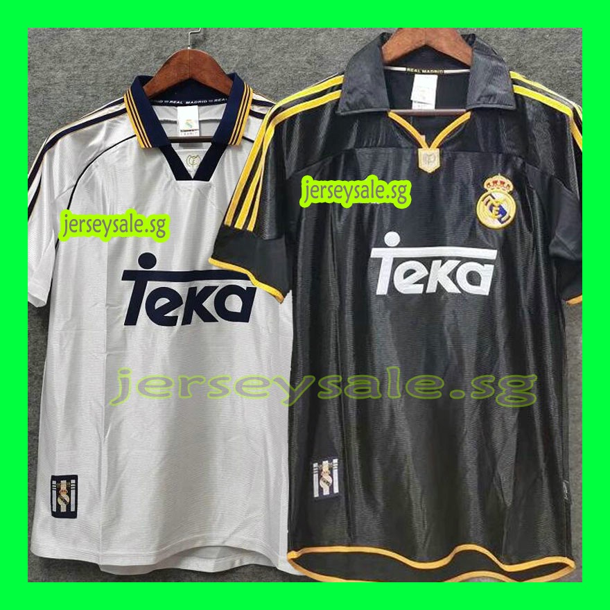 Áo Thun Bóng Đá Tay Ngắn Số 98-00 Real Madrid Jersi