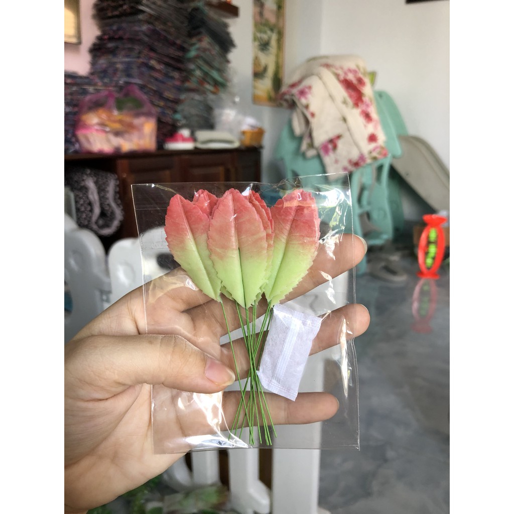 Lá hoa đất sét / lá đào / lá mai đất sét 17k/ set 10 cái làm sản phẩm handmade