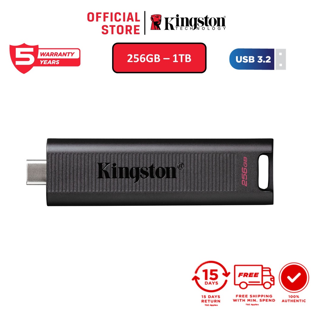 USB Kingston Flash DataTraveler Max USB 3.2 Gen 2 DTMAX Dung lượng cao với hiệu năng vô song 1.000/900MB/giây