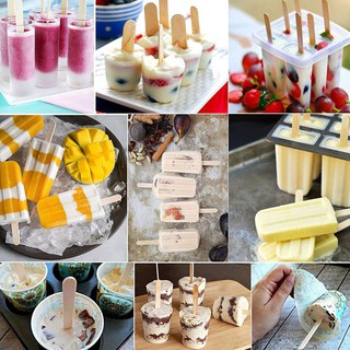 Set 200 que gỗ dùng để làm kem que
