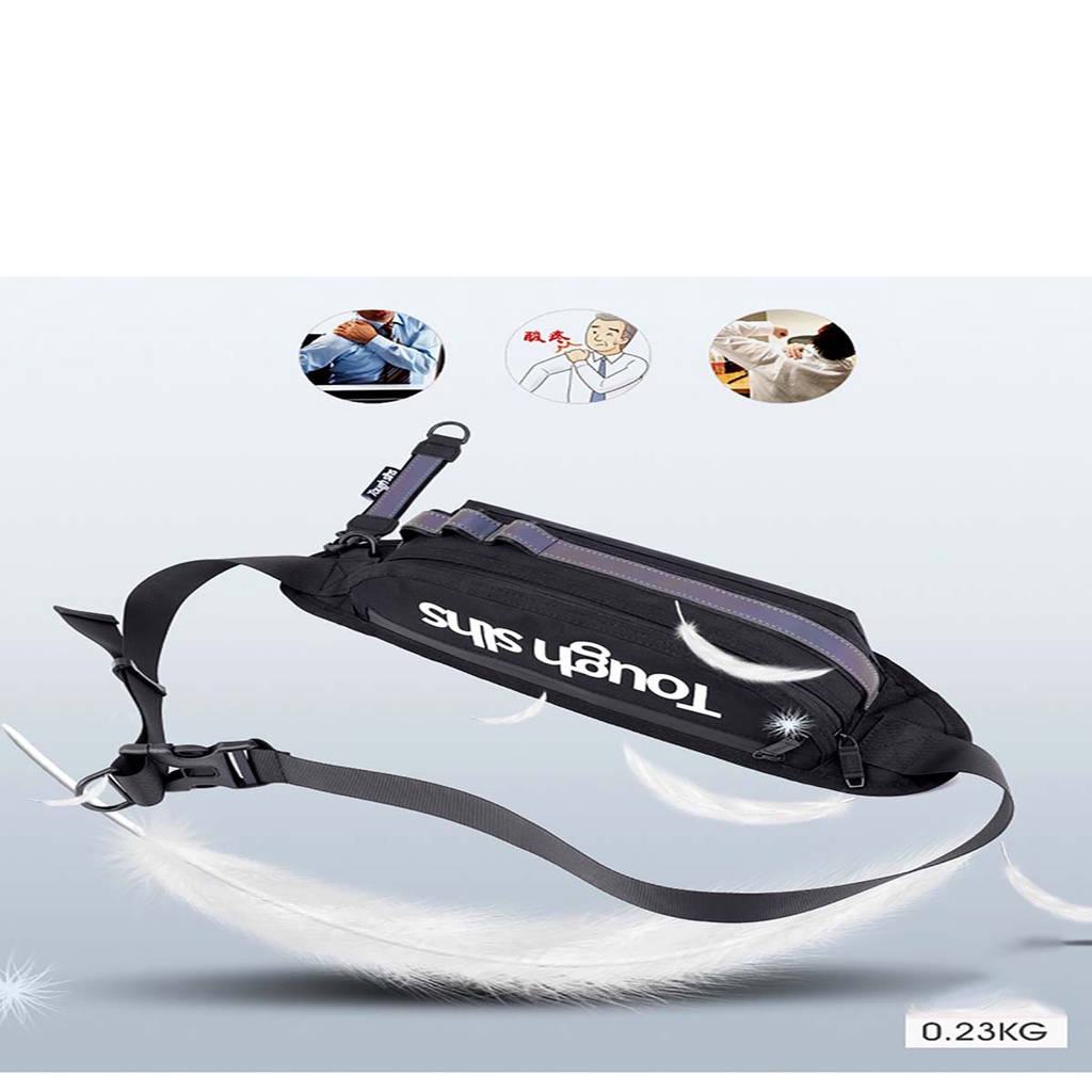 Túi Đeo Hông Vải Thể Thao Nhỏ Gọn, Thiết Kế Dải Phản Quang, Dành Cho Nam Nữ Phong Cách Hàn Quốc | BigBuy360 - bigbuy360.vn