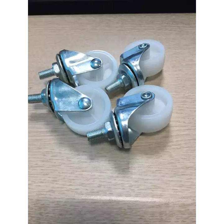 Bánh xe nhựa 40mm, ốc M8 loại vit và xoay siêu êm, chịu lực