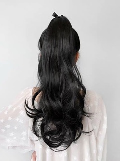 (ĐỌC KĨ MÔ TẢ) - [CAO CẤP] <HÌNH THẬT> TÓC CỘT XOĂN TẦNG 50CM- D19