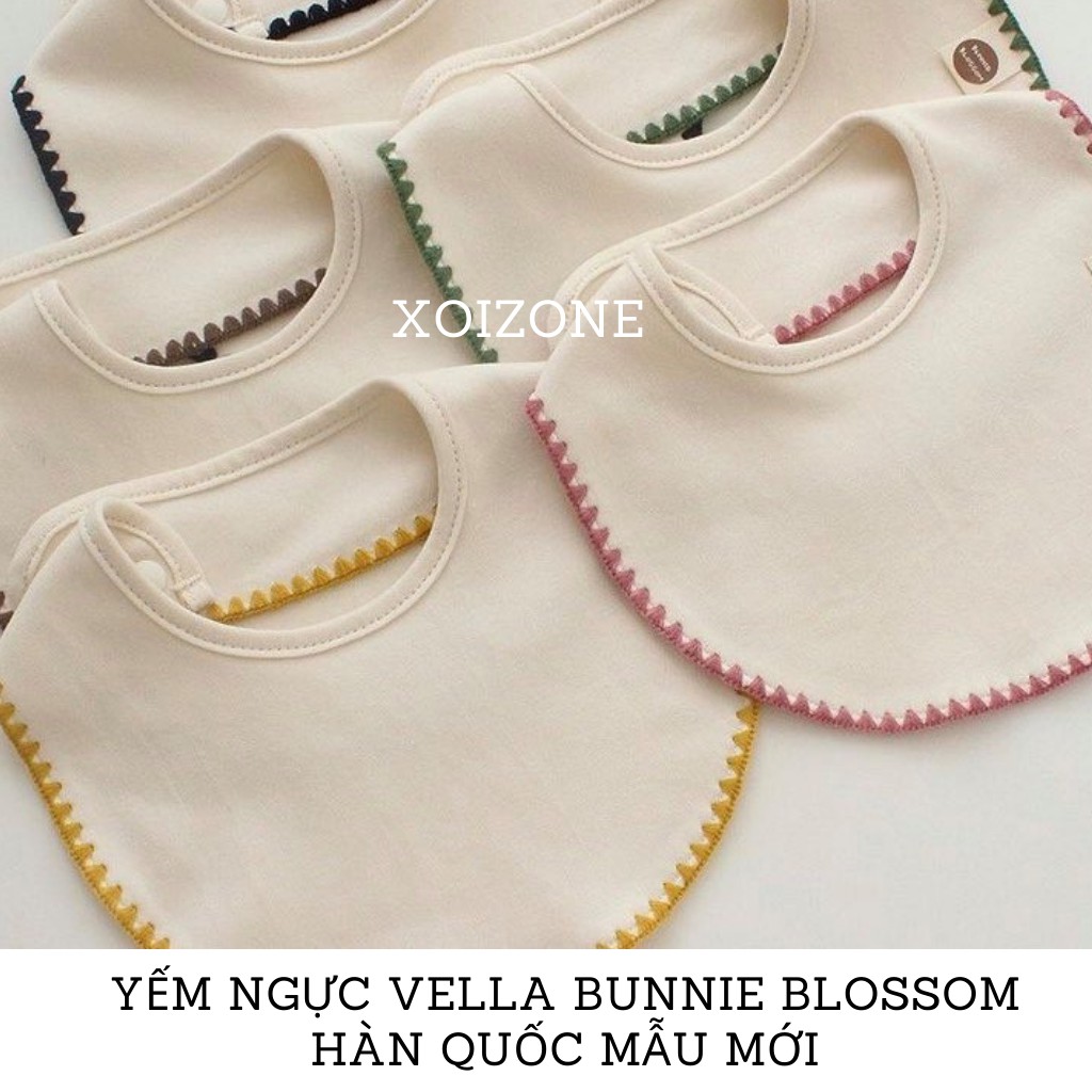 Yếm vải ngực Vella Bunnie Blossom Hàn Quốc (Mẫu mới) cho bé 0-36 tháng