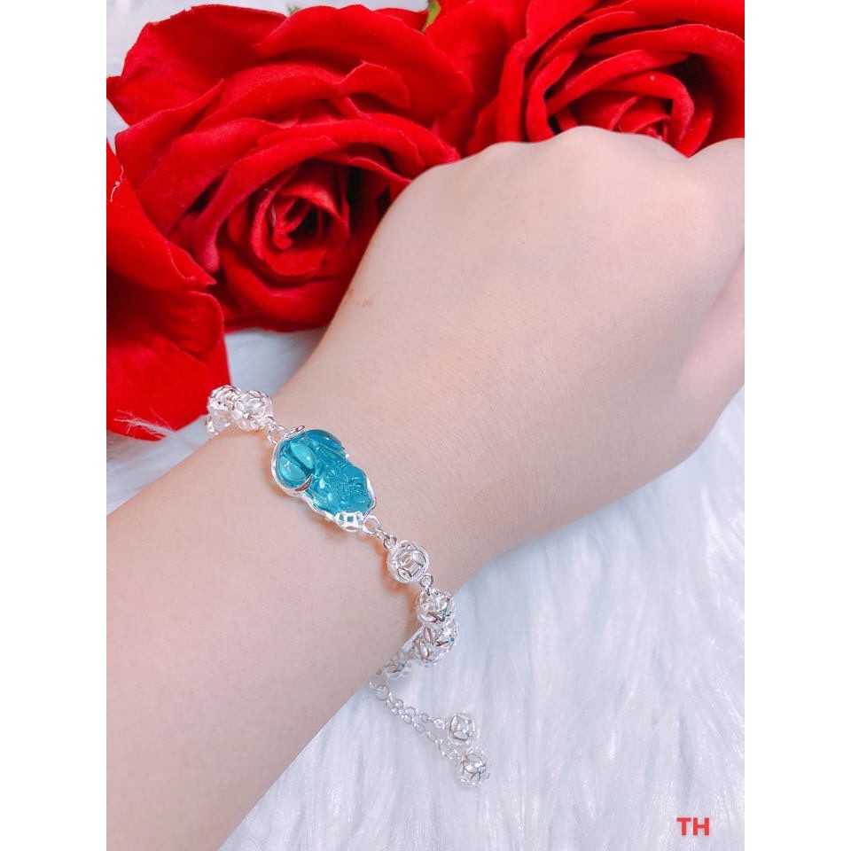 LẮC TAY NỮ BẠC TA MẶT NGHÊ THÂN KIM TIỀN