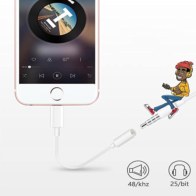 Dây cáp chuyển đổi Lightning qua 3.5mm cho Iphone IOS