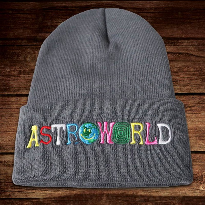Nón len trùm đầu thêu chữ Astroworld WISH YOU WERE HERE thời trang unisex