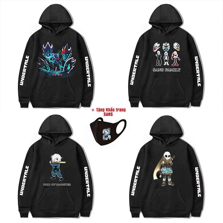 💥Áo Sans 🎁 Top 10 Mẫu Áo Hoodie in hình Sans Undertale Chara, Pháp sư gangster sieu chất 💖