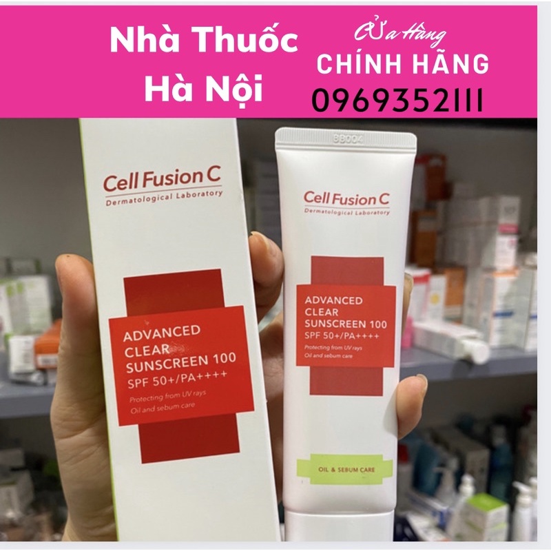 Kem chống nắng Cell Fusion C 50ml da dầu vạch xanh