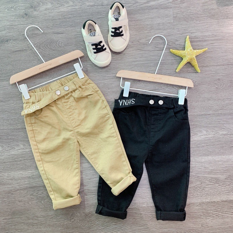 (HÀNG QC) QUẦN KAKI ĐEN/ BE CHO BÉ TRAI