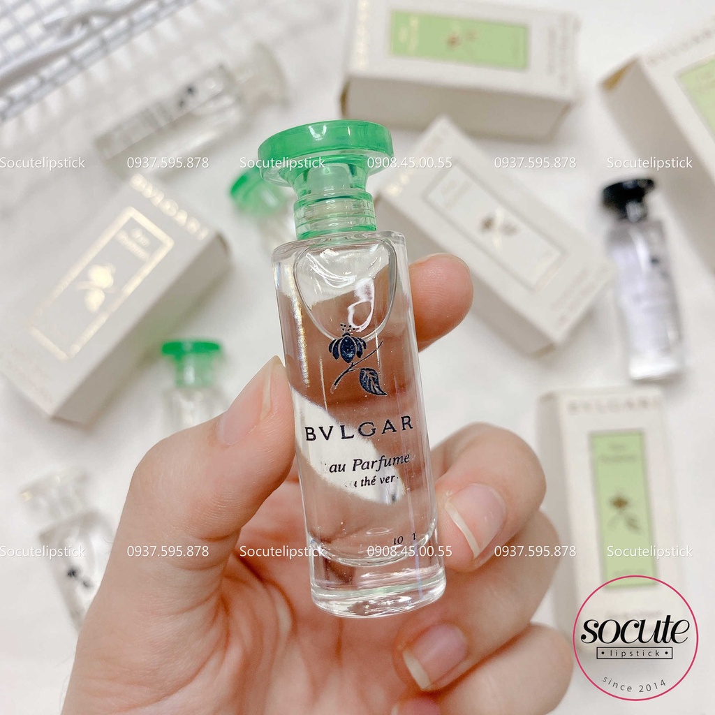 Set Nước Hoa BVLGARI Eau Parfume Minisize Trà xanh (Au The Vert) - Trà Trắng (Au The Blanc) -Trà đen (Au the Noir)