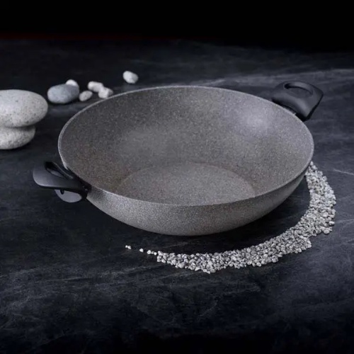 BALLARINI - Chảo Wok nhôm chống dính nắp kính Ferrara - 36cm