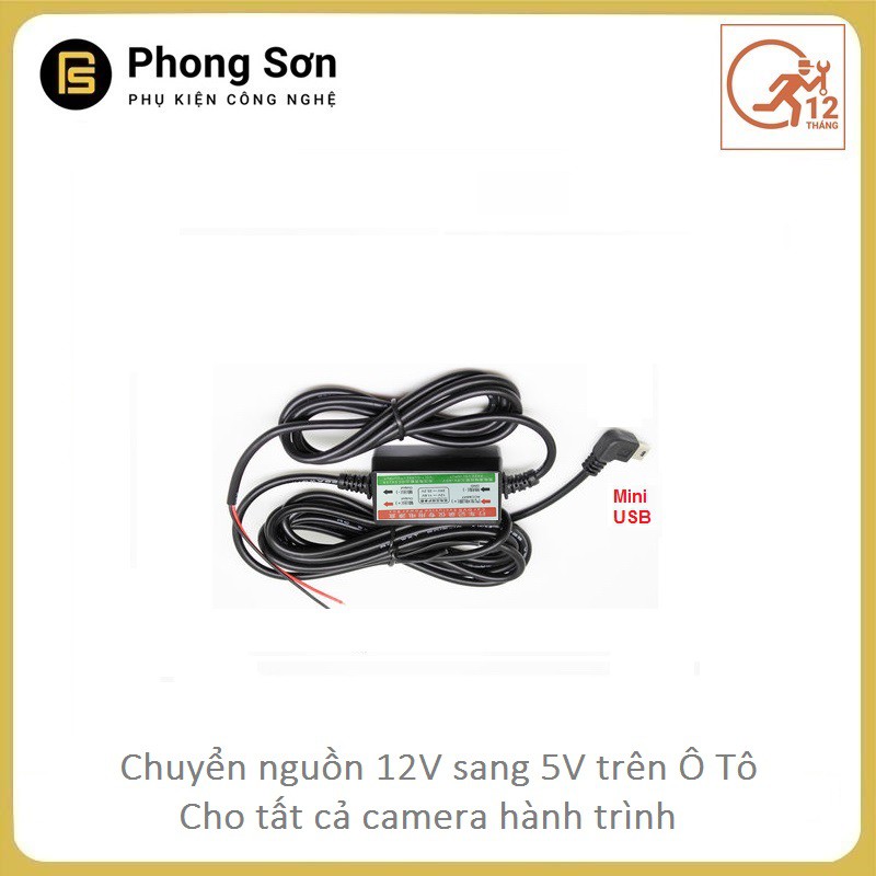 Adapter chuyển đổi điện 12v 24V sang 5V Cho camera hành trình trên ô tô ( BH 3 Tháng)