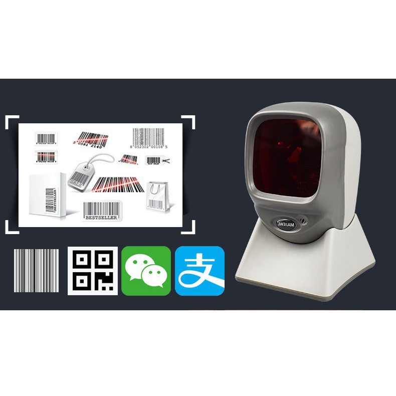 Máy quét mã vạch đa tia CMOS để bàn 3D quét tất cả các loại mã siêu nhanh nhạy 12 tháng Bảo hành Freeship