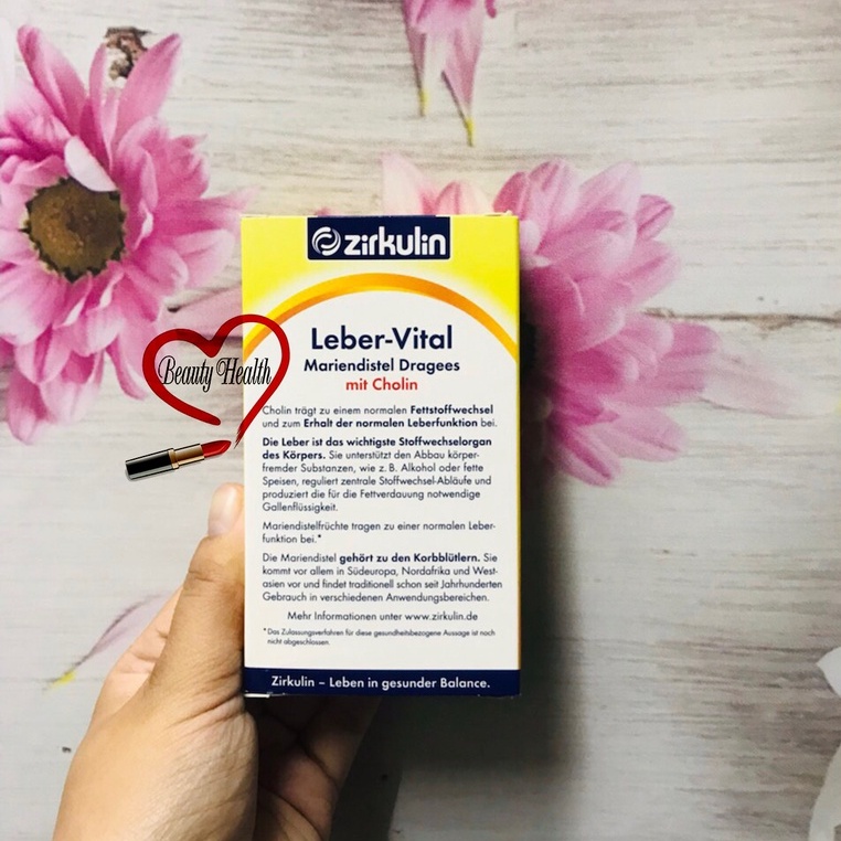 Viên uống Bổ Gan Zirkulin Leber Vital Mariendistel Dragees, 60 viên ĐỨC