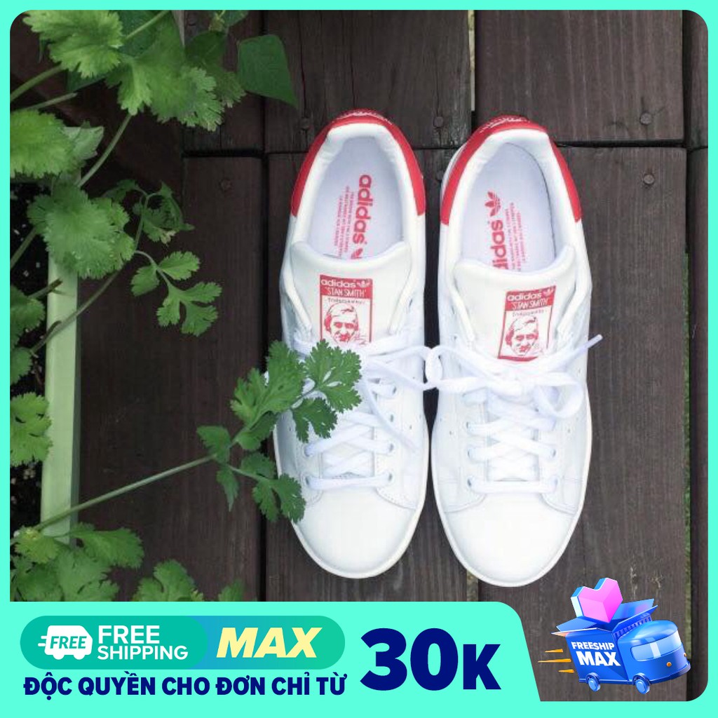 giày adidas stan smith gót đỏ