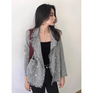 Áo dạ tweed blazer