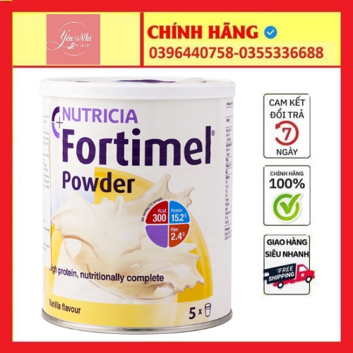 [CHÍNH HÃNG] Sữa bột FORTIMEL lon 335g date t8/2022