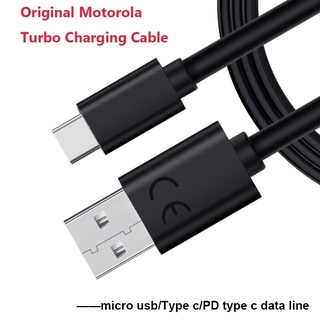 Chính hãng Motorola Nhanh Turbo Cáp Sạc Loại C đôi C Tipo C Dòng Dữ Liệu Dây Cho Moto e5 E6 Cộng Một Vĩ Mô G50 G7