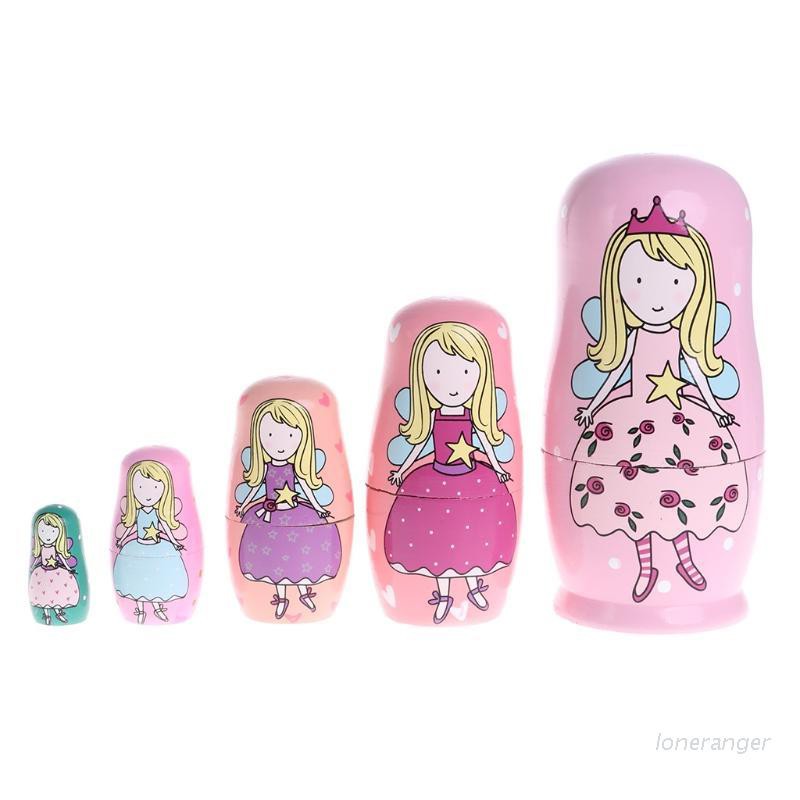 Bộ 5 Búp Bê Nga Matryoshka Bằng Gỗ