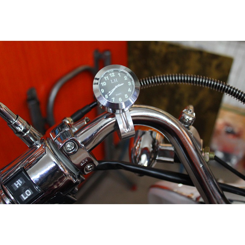 Đồng hồ báo giờ gắn Ghi đông tay lái xe mô tô xe máy ... Chống thấm nước Phát sáng trong tối.