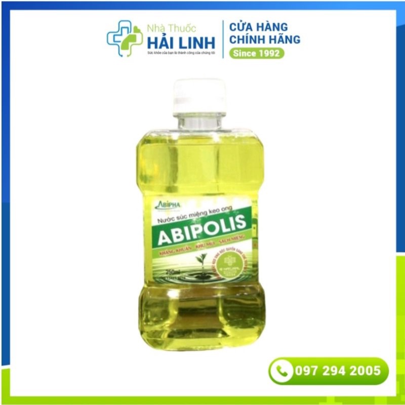 Nước súc miệng keo ong Abipolis ⚡ Kháng khuẩn ⚡ Khử mùi, sạch miệng, ngăn ngừa viêm