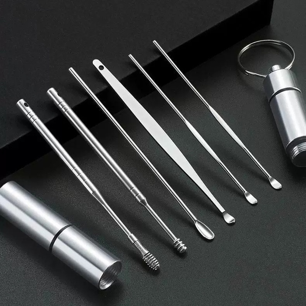 Bộ Lấy Ráy Tai 6 Món Inox 304 Không Rỉ