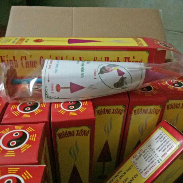 30 hộp 1 thùng Nhang xông phong thuỷ giá sỉ long vân