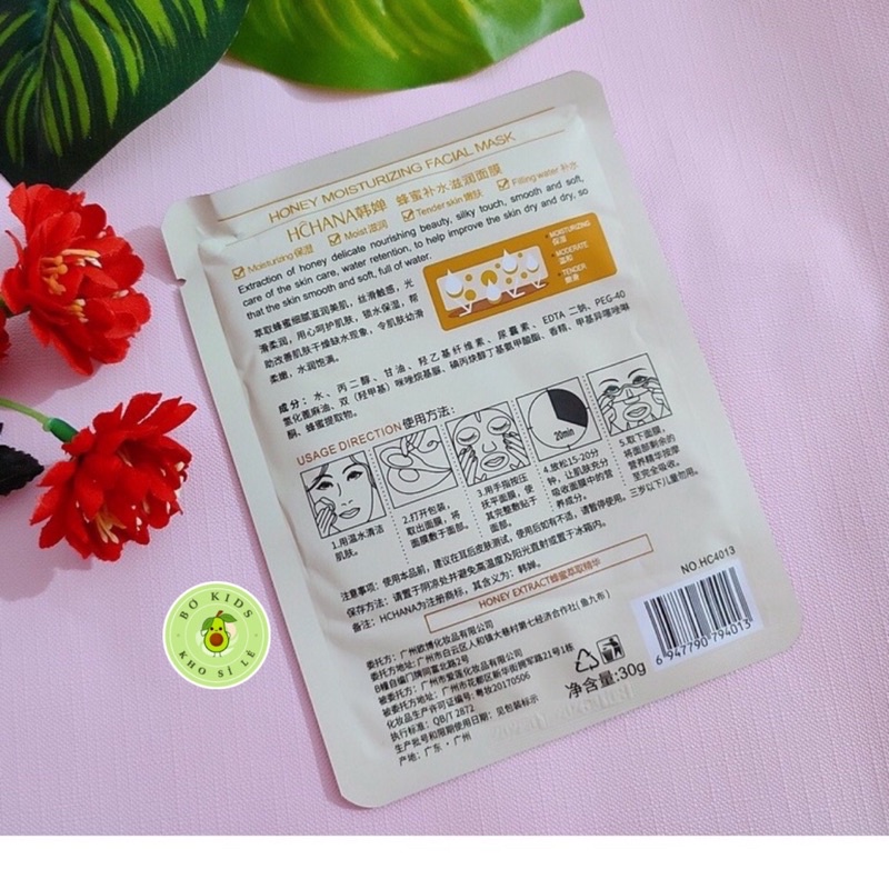 Mặt nạ giấy hoa quả dưỡng trắng da giảm mụn dưỡng ẩm dưỡng da chống lão hóa thải độc