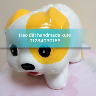 Heo đất handmade chó đom vàng size M