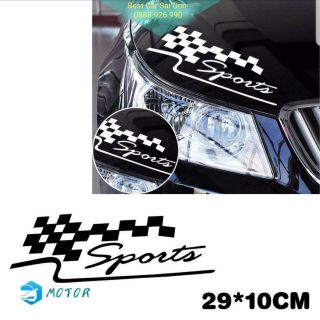 Decal trang trí ô tô Sport 29x10 cm
