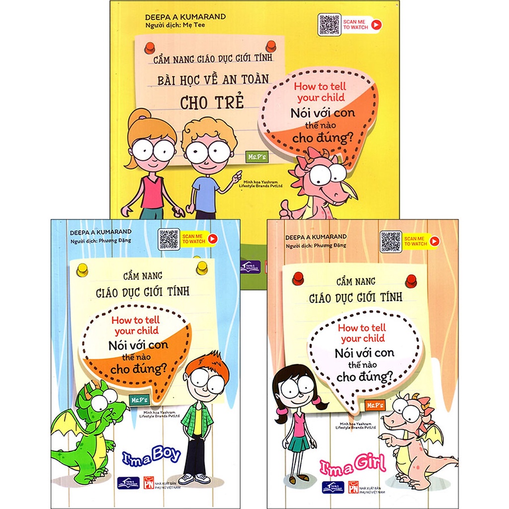 Sách - Cẩm Nang Giáo Dục Giới Tính - Nói Với Con Thế Nào Cho Đúng (Bộ 3 Cuốn)