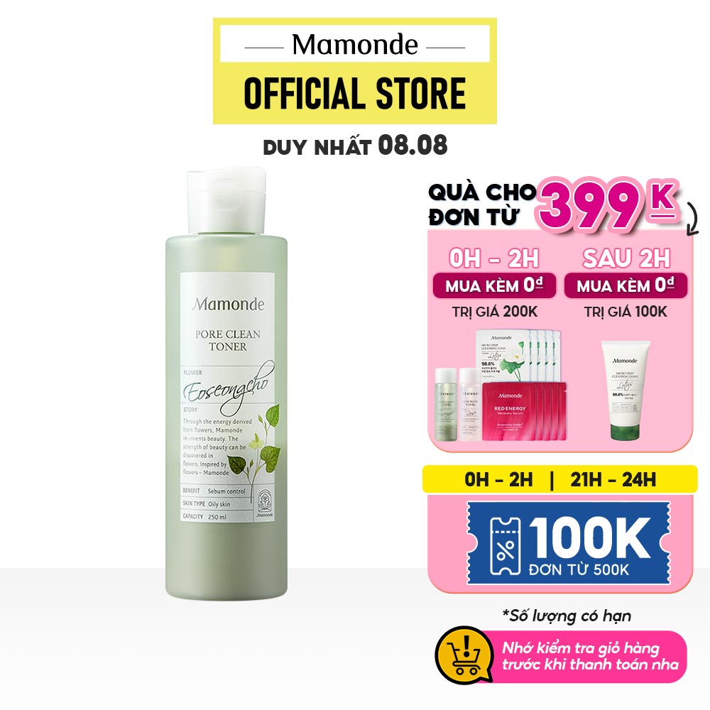 Review 2 loại Toner diếp cá Mamonde Pore và Dokudami 2021