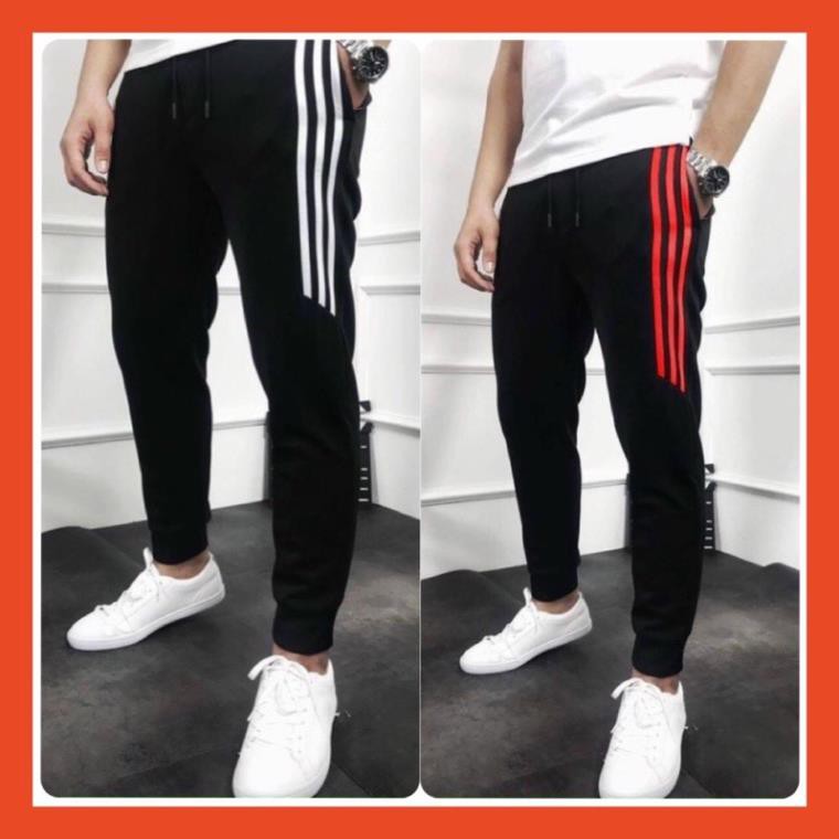 [ FREESHIP] [ Thể Thao- siêu Đẹp!!] Quần jogger nỉ 3 sọc lửng thể thao siêu hot