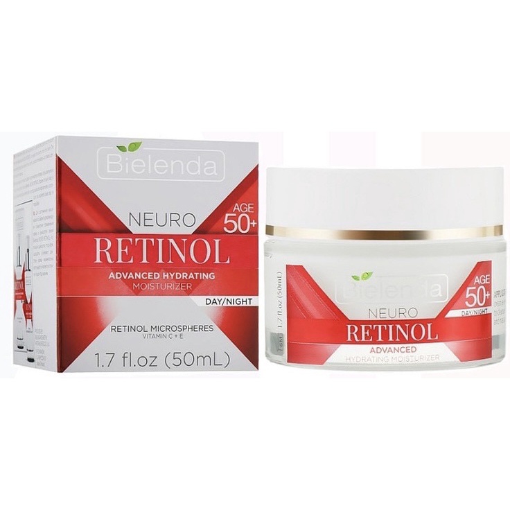 Kem dưỡng Bielenda Neuro Retinol Lifting Anti-wrinkle Face Cream Concentrate 50+ dưỡng ẩm, trẻ hoá, nâng cơ, láng mịn da