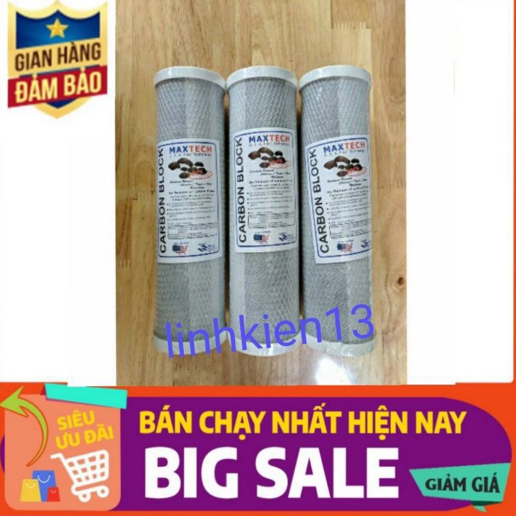 COMBO 3 quả Lõi lọc nước số 3 CTO 10 Inch chuẩn