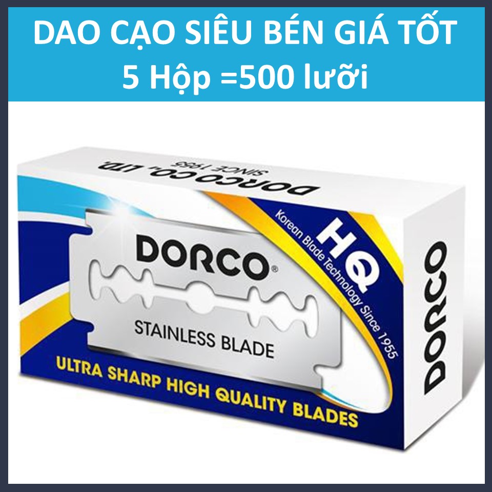 Combo 5 Hộp lưỡi lam Dorco Platinum (100 lưỡi/hộp)X5