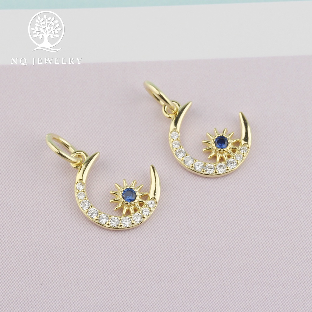 Charm bạc hình mặt trăng treo - NQ Jewelry