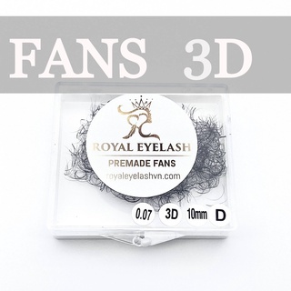 Mi Fan Sẵn 3D ROYAL EYELASH Lông Chồn Cao Cấp / 500 - 1000 fan / C,CC,D / 0.07