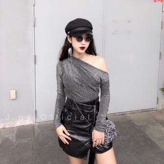 Áo nhũ lệch vai