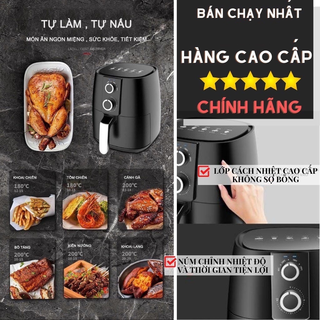 Nồi chiên không dầu camel ko khói lò nướng dung tích 7l lít hàng chính hãng bảo hành 12 tháng sharp lotte sunhouse xiaom