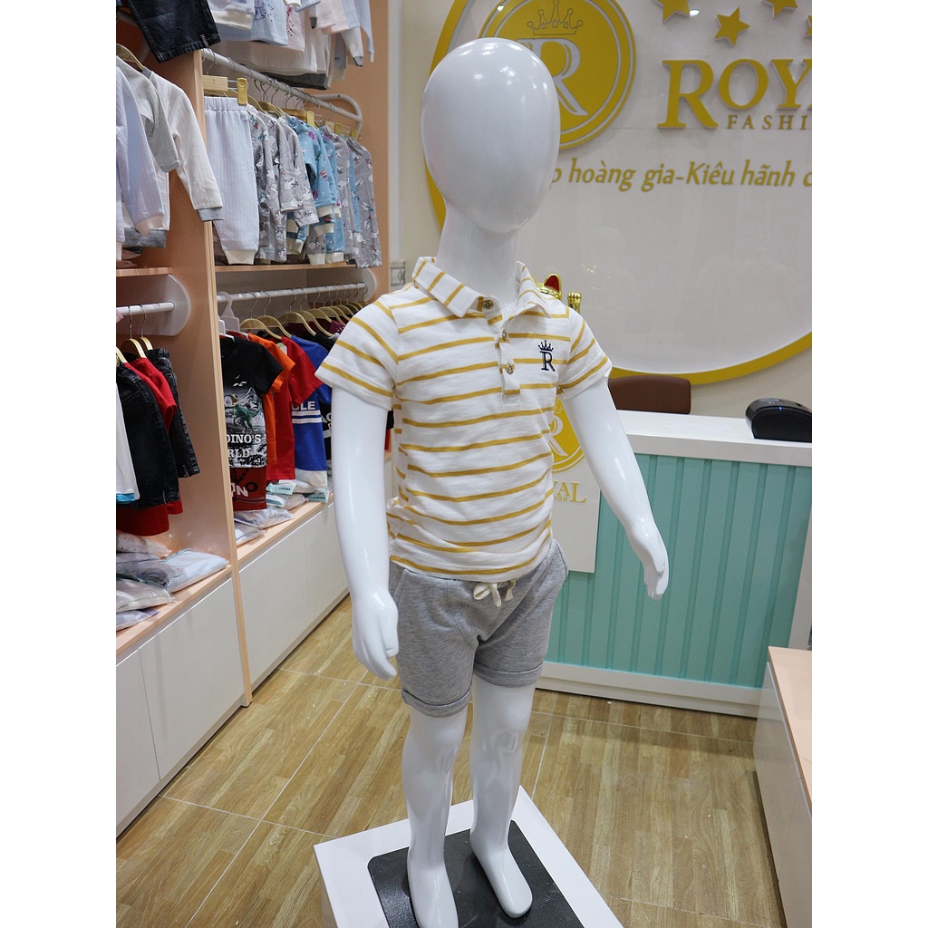 Áo Kaizoo Pumy Tay Ngắn Cổ BẻThun Cotton 1 – 5 Tuổi - Royal KIDS