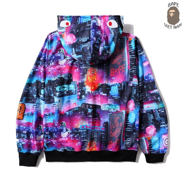 [ODER] Jacket Bape Shark Color City fullzip , Áo khoác Hoodie Bape Cá Ngáo | BigBuy360 - bigbuy360.vn