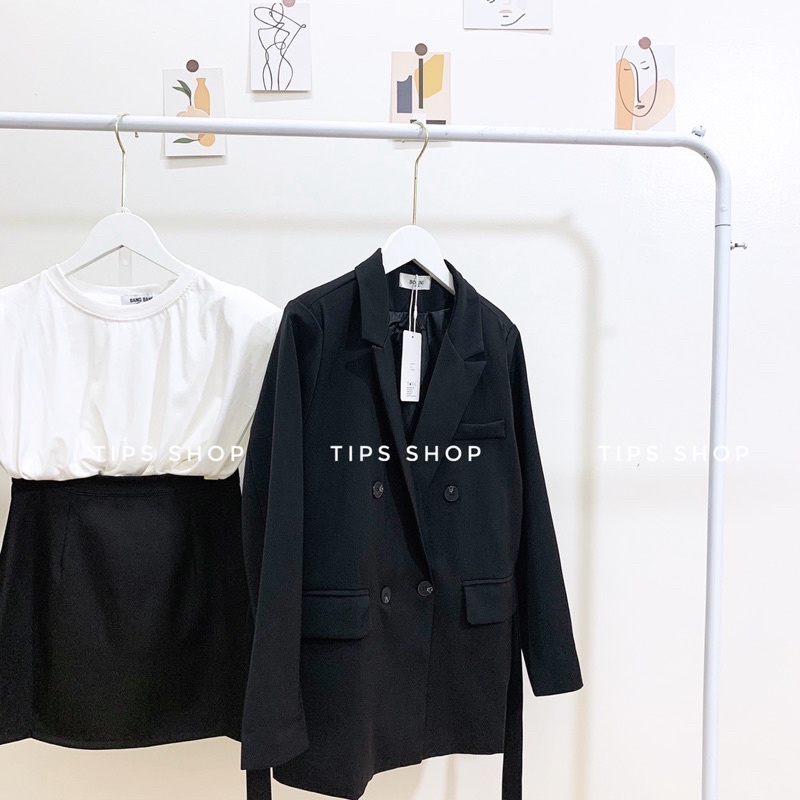 Áo blazer Hàn Quốc kèm đai 6990