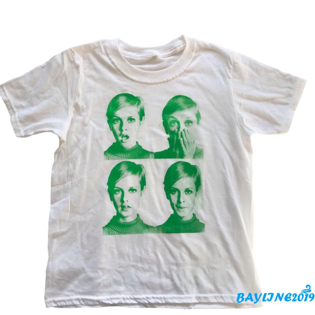 Áo Thun Tay Ngắn Cổ Tròn In Họa Tiết Chân Dung Cho Nữ