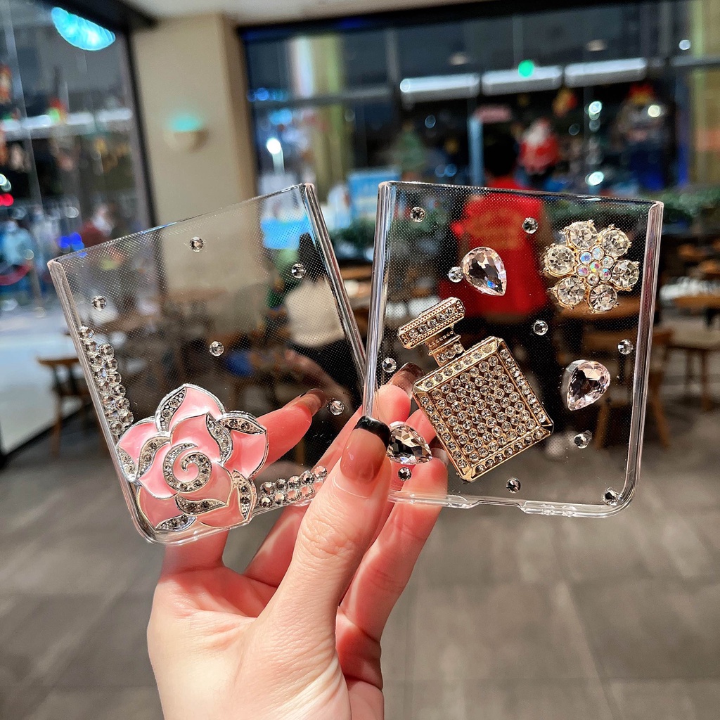 Ốp Điện Thoại Cứng Đính Đá 3D Cho Samsung Galaxy Z Flip 3 5G Z Flip 4 Z Flip3 ZFlip3 ZFlip 3 Z Flip4 ZFlip 4