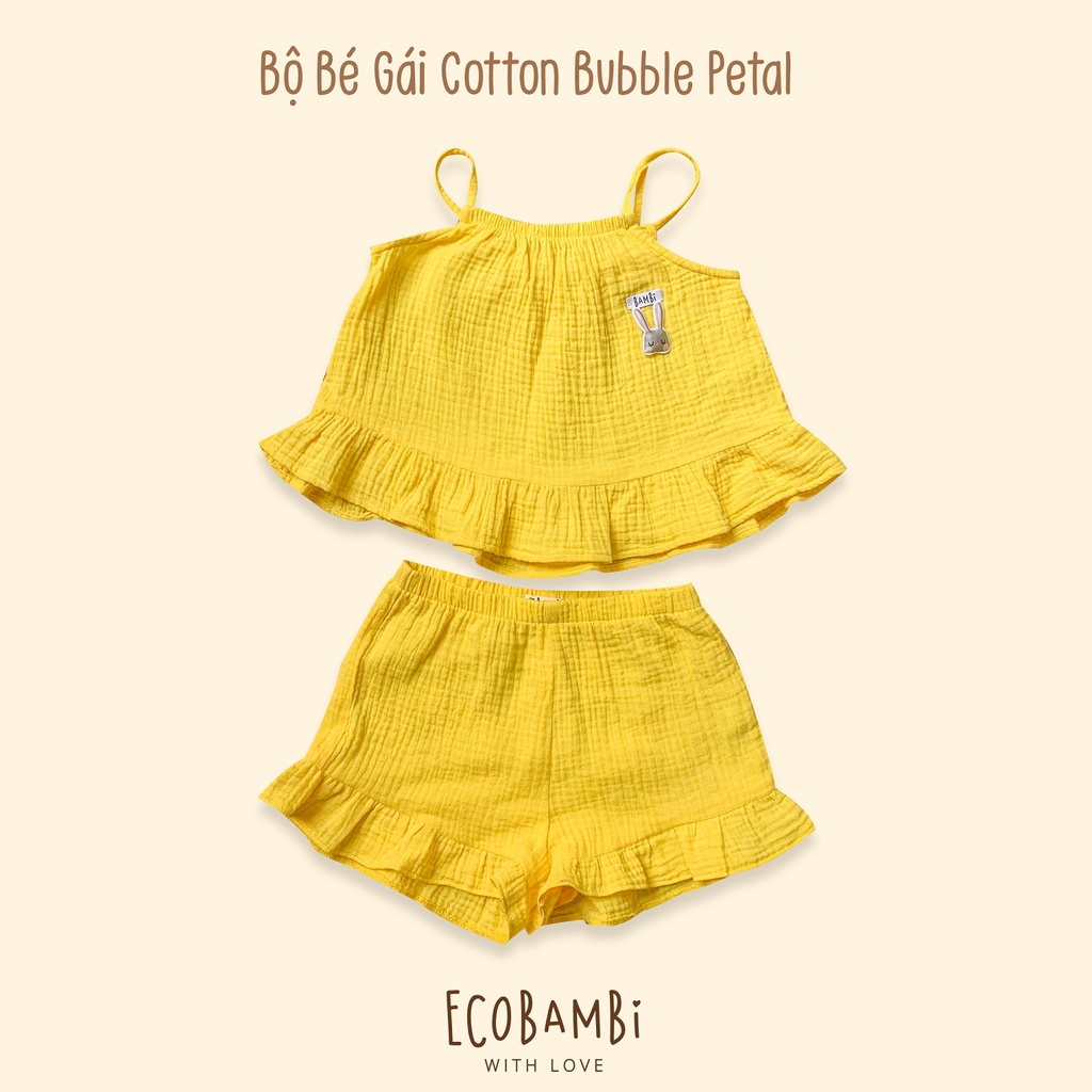 Bộ bé gái cotton bubble Petal ECOBAMBI