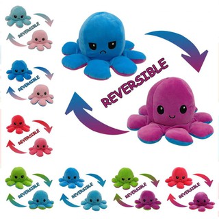 Cute double-sided stuffed octopus