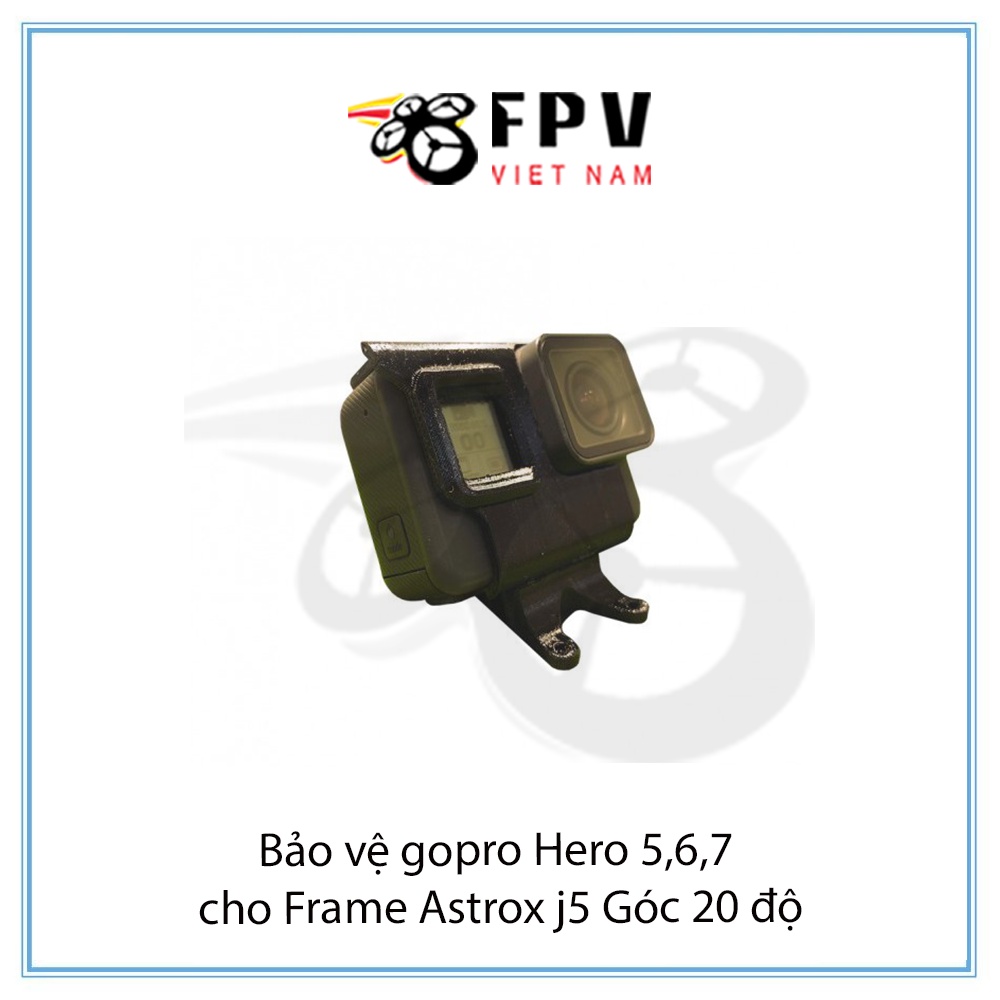 Bảo vệ gopro Hero 5,6,7 cho Frame Astrox j5 Góc 20 độ