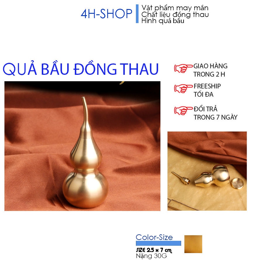 Vật phẩm đồng thau hình quả bầu may mắn nhiều tài lộc thịnh vượng phong cách độc đáo.